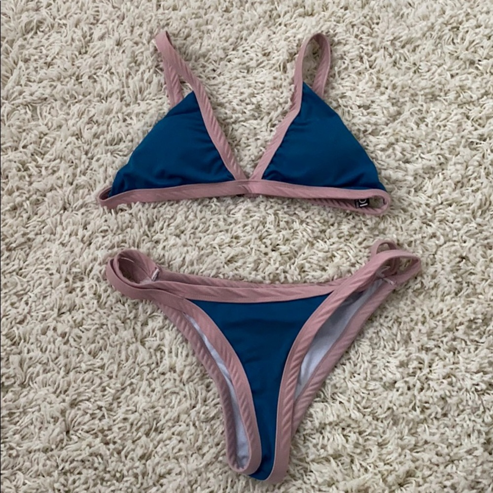 Yoins pink/teal bikini